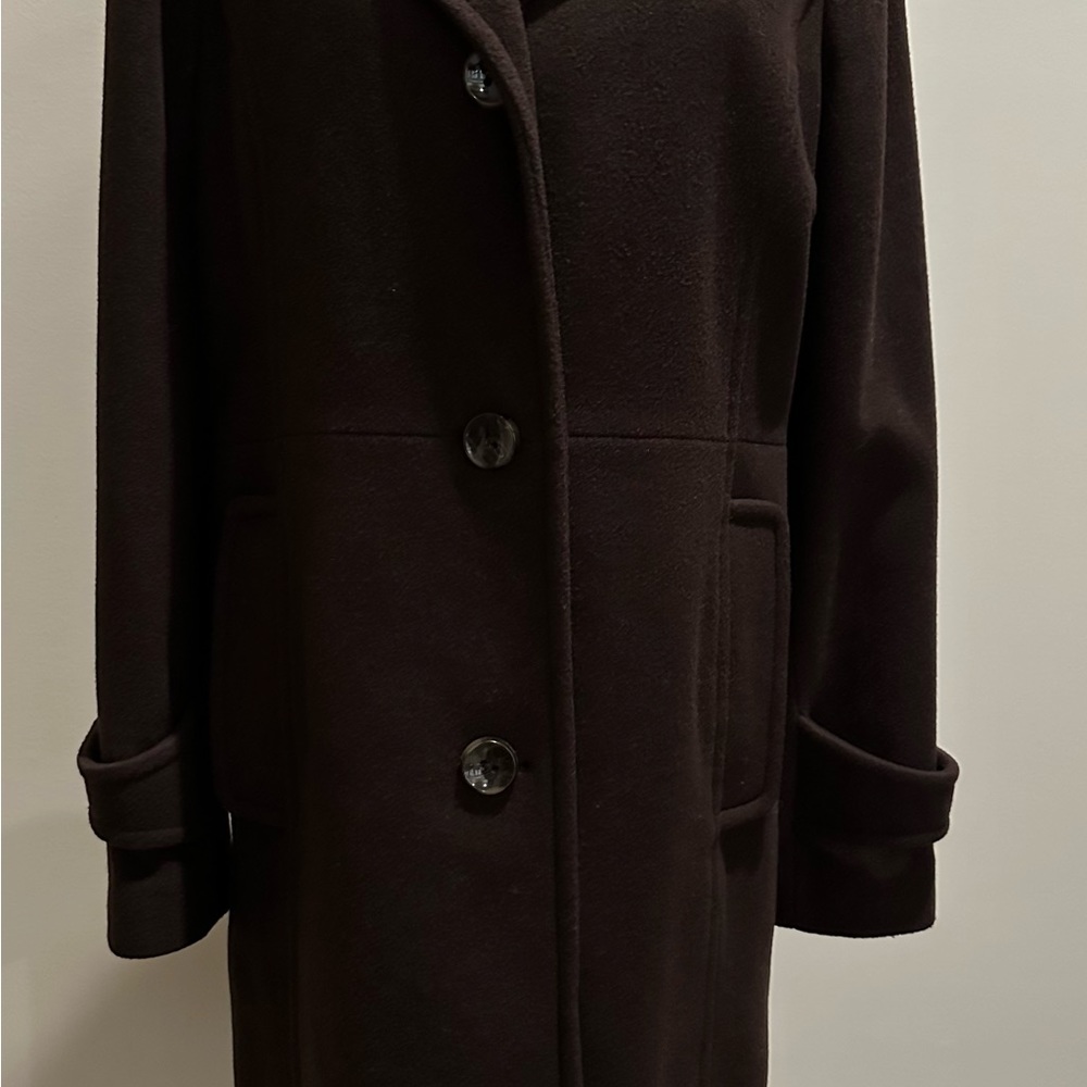 Coat, Brown w/Scarf, Knee Length